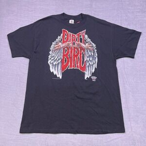 1995 Dirty Bird Motorcycle T Shirt Mens XL Black Graphic Tee Alan Weiss Licensed